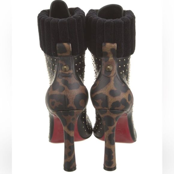 Christian Louboutin Studded Leather Booties - Picture 3 of 5